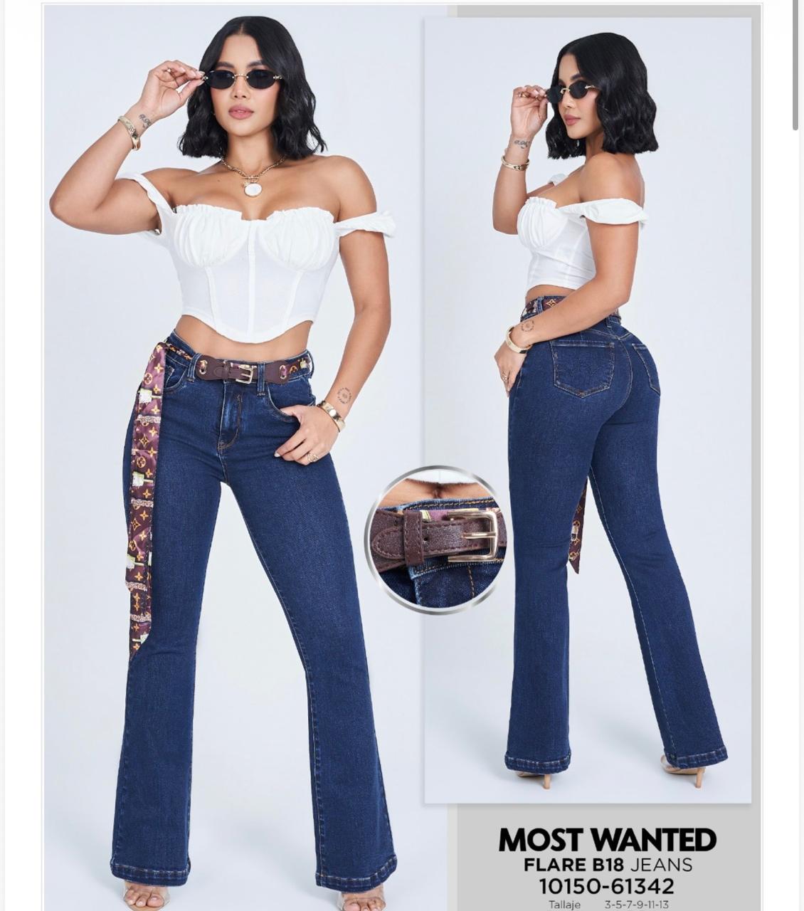 JEAN "MOST WANTED" ESTILO FLARE - AZUL OSCURO B18