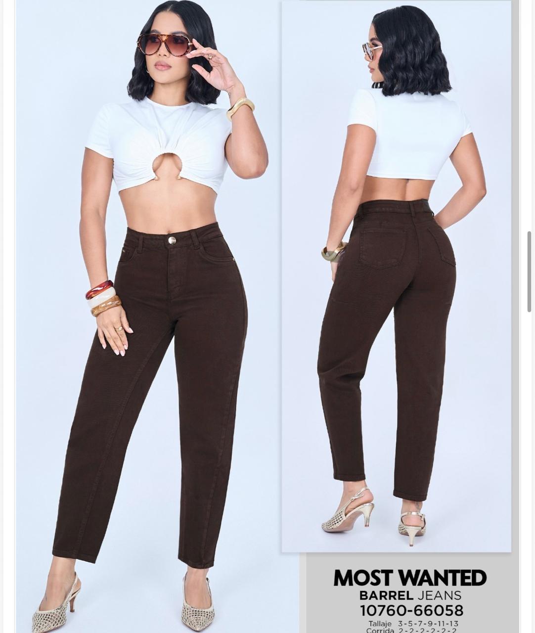 JEAN "MOST WANTED" TIPO BARREL - CHOCO MOKA