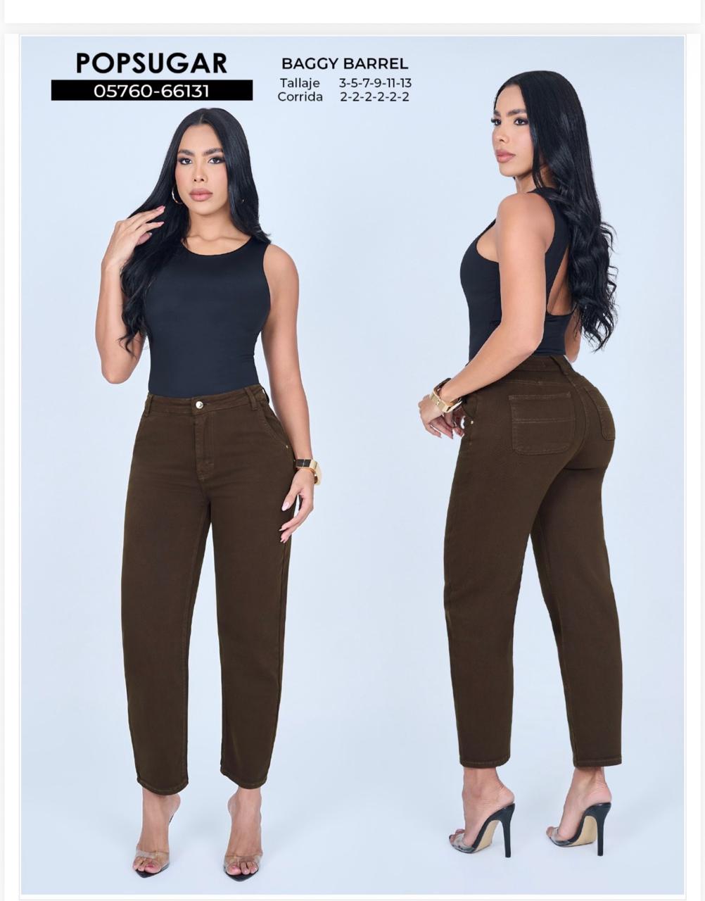 JEAN "POP SUGAR" BAGGY BARREL - OLIVE NIGHT