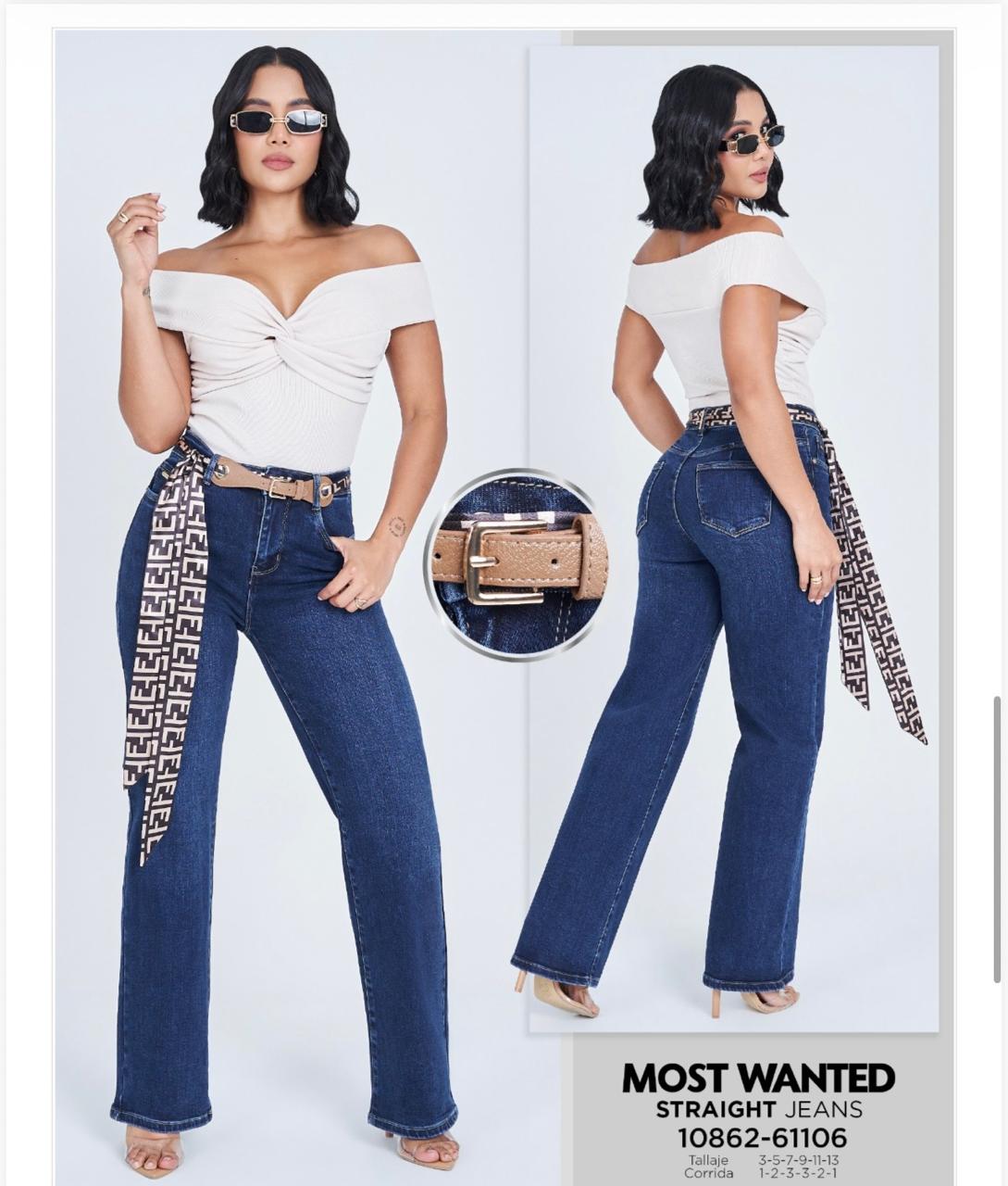 JEAN "MOST WANTED" STRAIGHT - MONOGRAM BELT