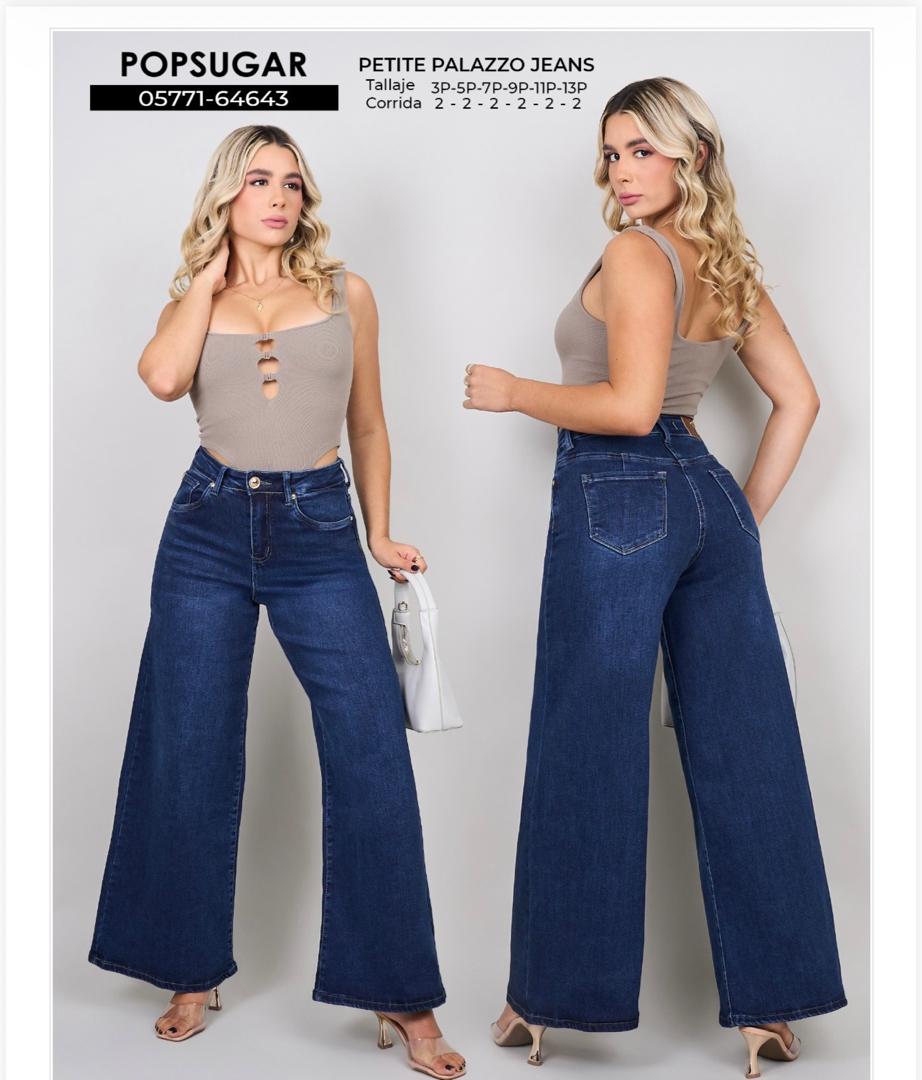 JEAN "POPSUGAR" PETITE PALAZZO - INDIGO FLOW