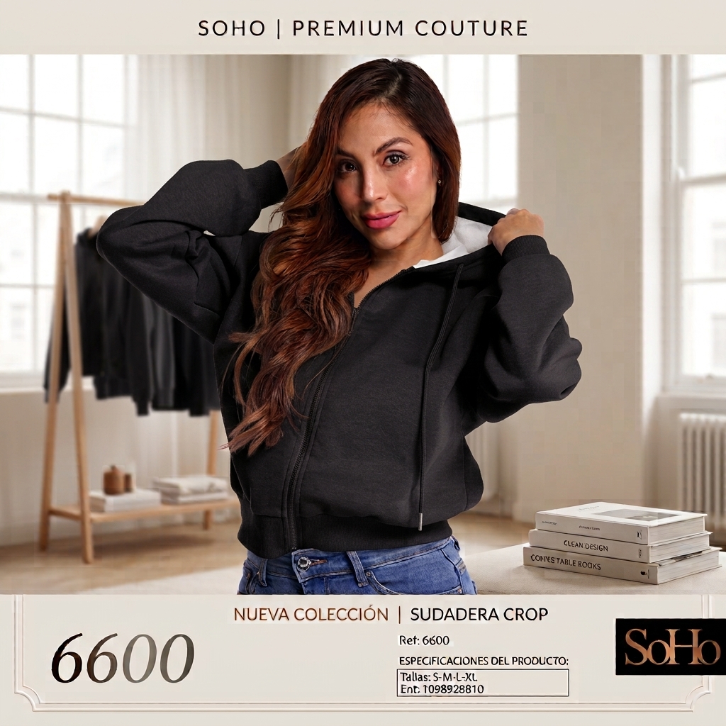 CHAQUETA TIPO HOODIE "SOHO" - ZIP CASUAL