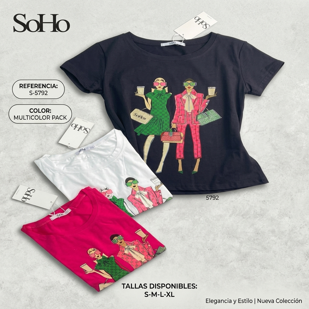 BLUSA "SOHO" - FASHION FRIENDS GRAPHIC