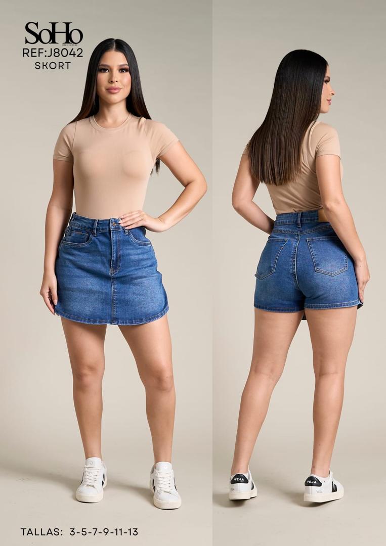 FALDA SHORT - SKORT - "SOHO" - CLASSIC BLUE CHIC