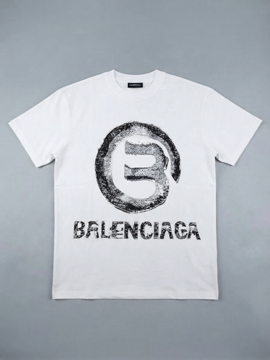T-SHIRT "BALENCIAGA" MINIMALIST TEE (BLANCO Y NEGRO)