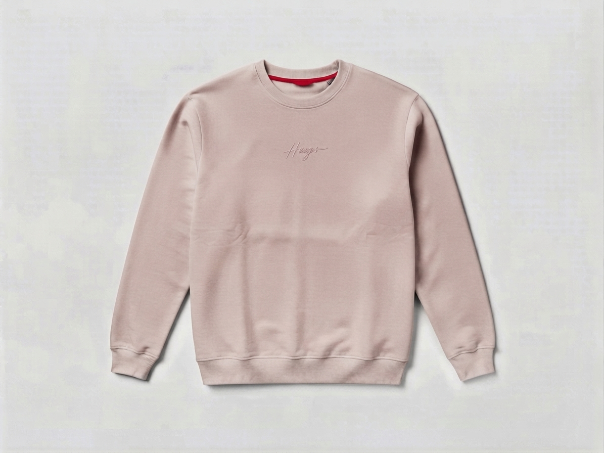 SWEATSHIRT "HUGO" EMBROIDERED SCRIPT MULTI-COLOR PACK (BLANCO, NEGRO, BEIGE, ROJO, GRIS, ROSA VIEJA)