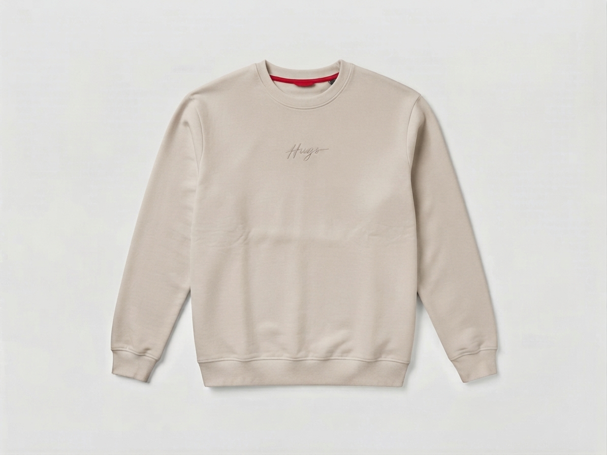SWEATSHIRT "HUGO" EMBROIDERED SCRIPT MULTI-COLOR PACK (BLANCO, NEGRO, BEIGE, ROJO, GRIS, ROSA VIEJA)
