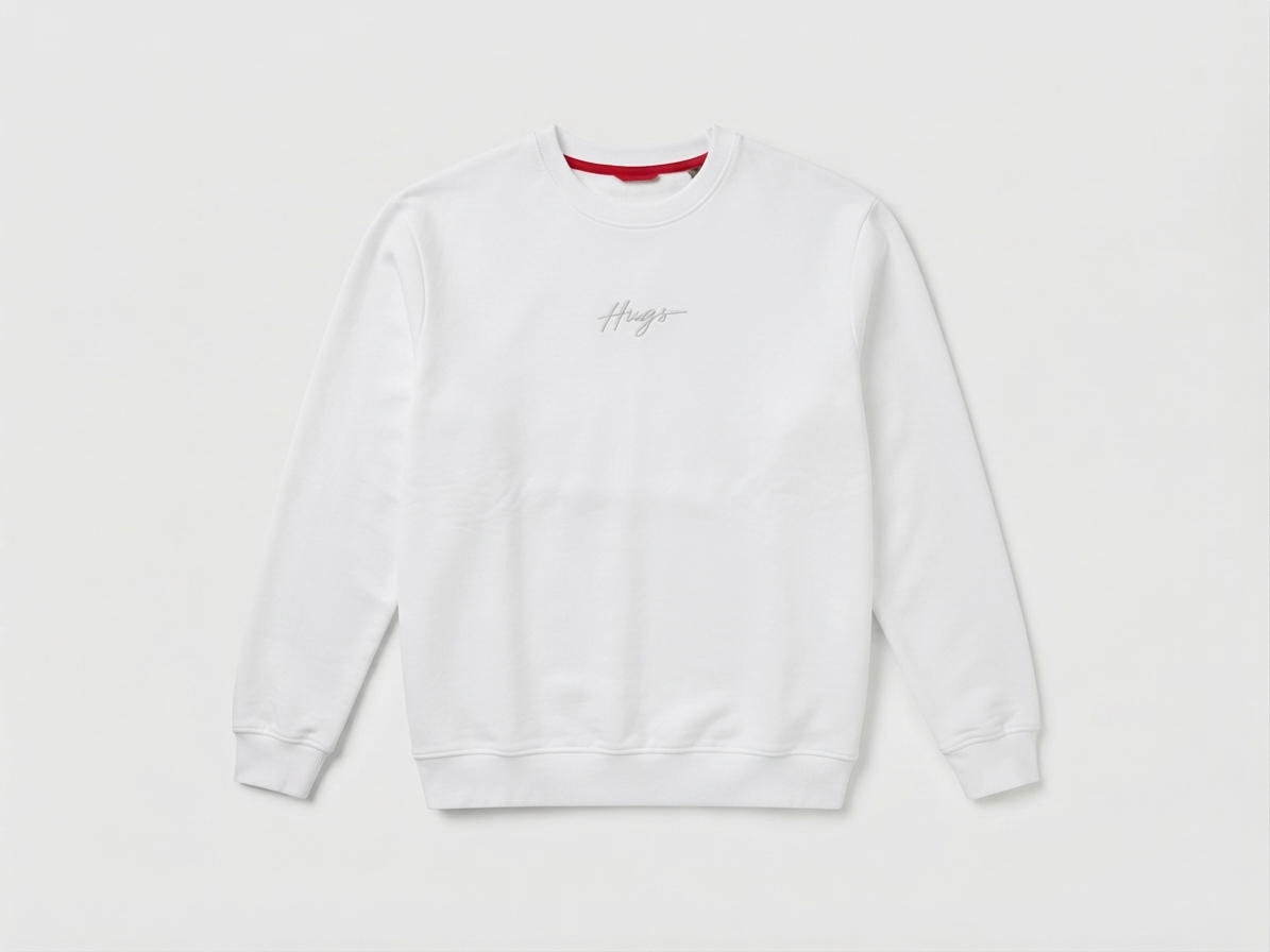 SWEATSHIRT "HUGO" EMBROIDERED SCRIPT MULTI-COLOR PACK (BLANCO, NEGRO, BEIGE, ROJO, GRIS, ROSA VIEJA)