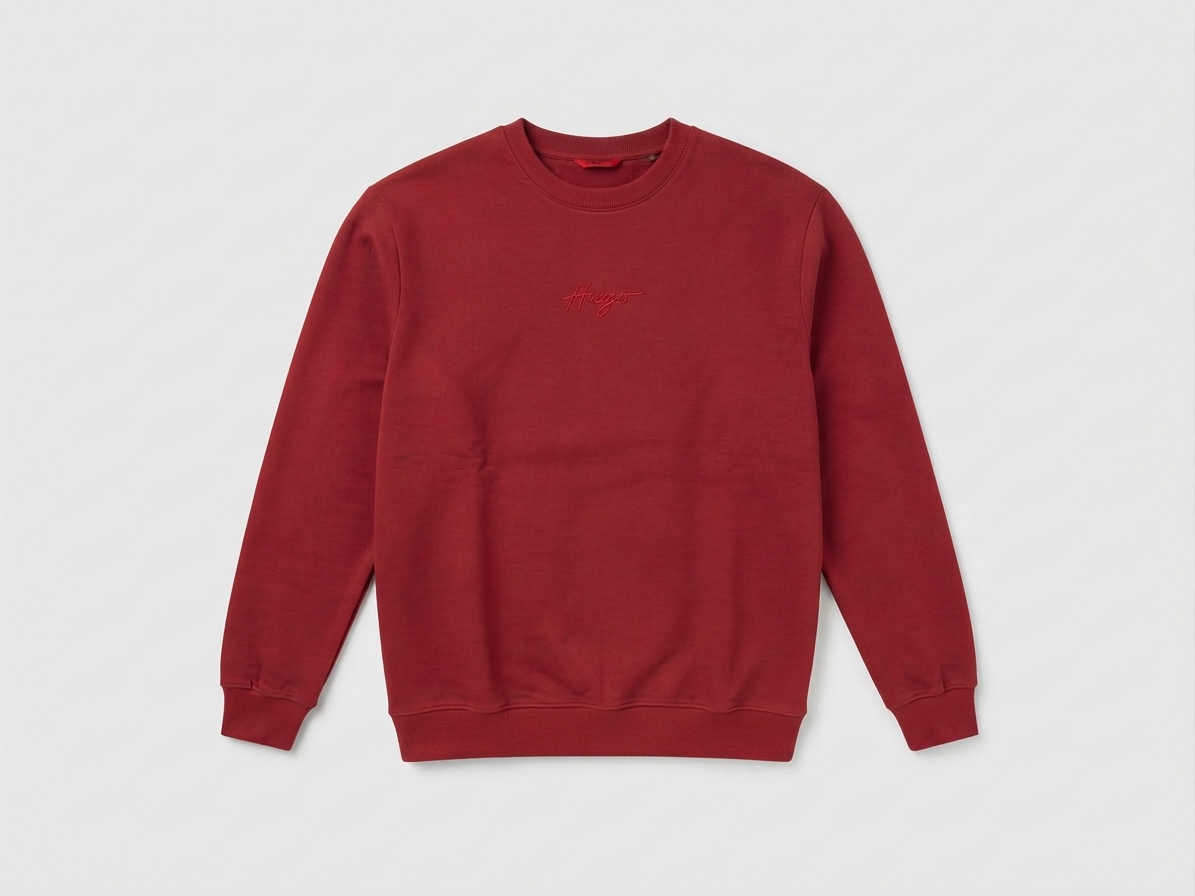 SWEATSHIRT "HUGO" EMBROIDERED SCRIPT MULTI-COLOR PACK (BLANCO, NEGRO, BEIGE, ROJO, GRIS, ROSA VIEJA)