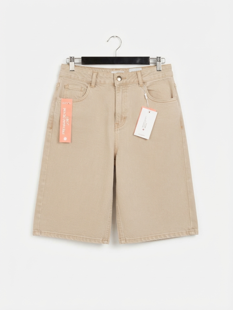 BERMUDA DENIM "MONDAY" PREMIUM JORT (BEIGE)
