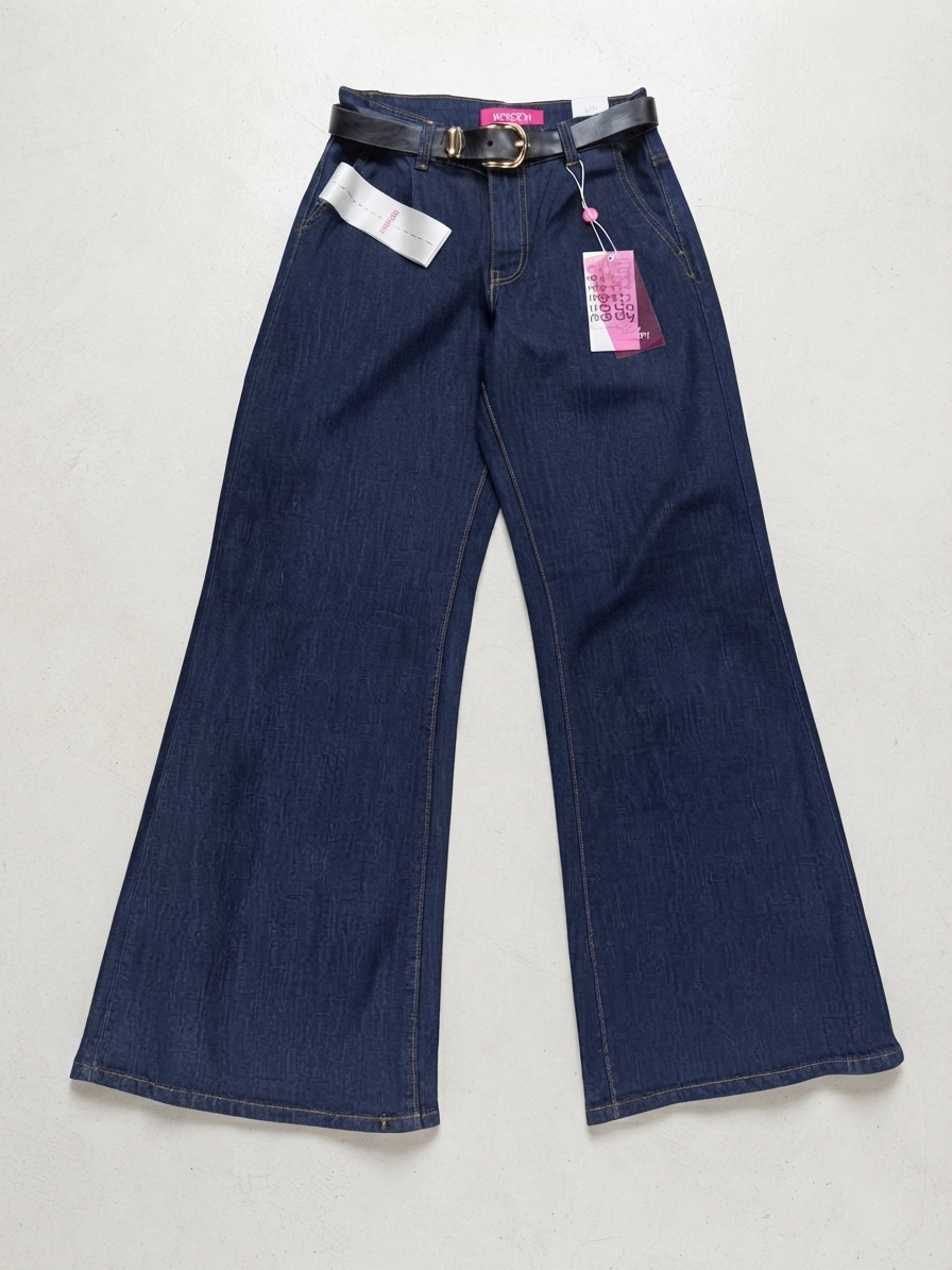 JEAN "MONDAY" WIDE LEG HIGH-RISE CON CINTURON