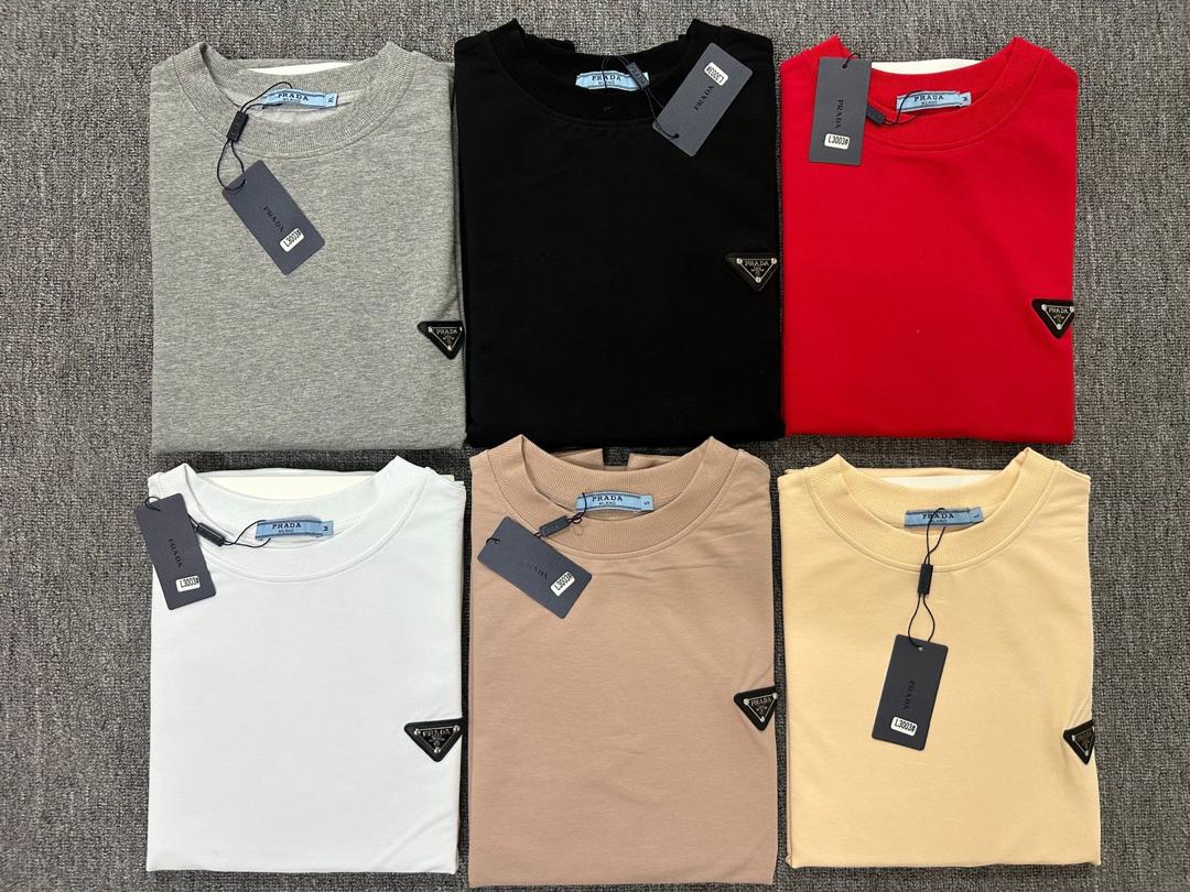 SWEATSHIRT "PRADA" MINIMAL TRIANGLE LOGO MULTI-COLOR PACK