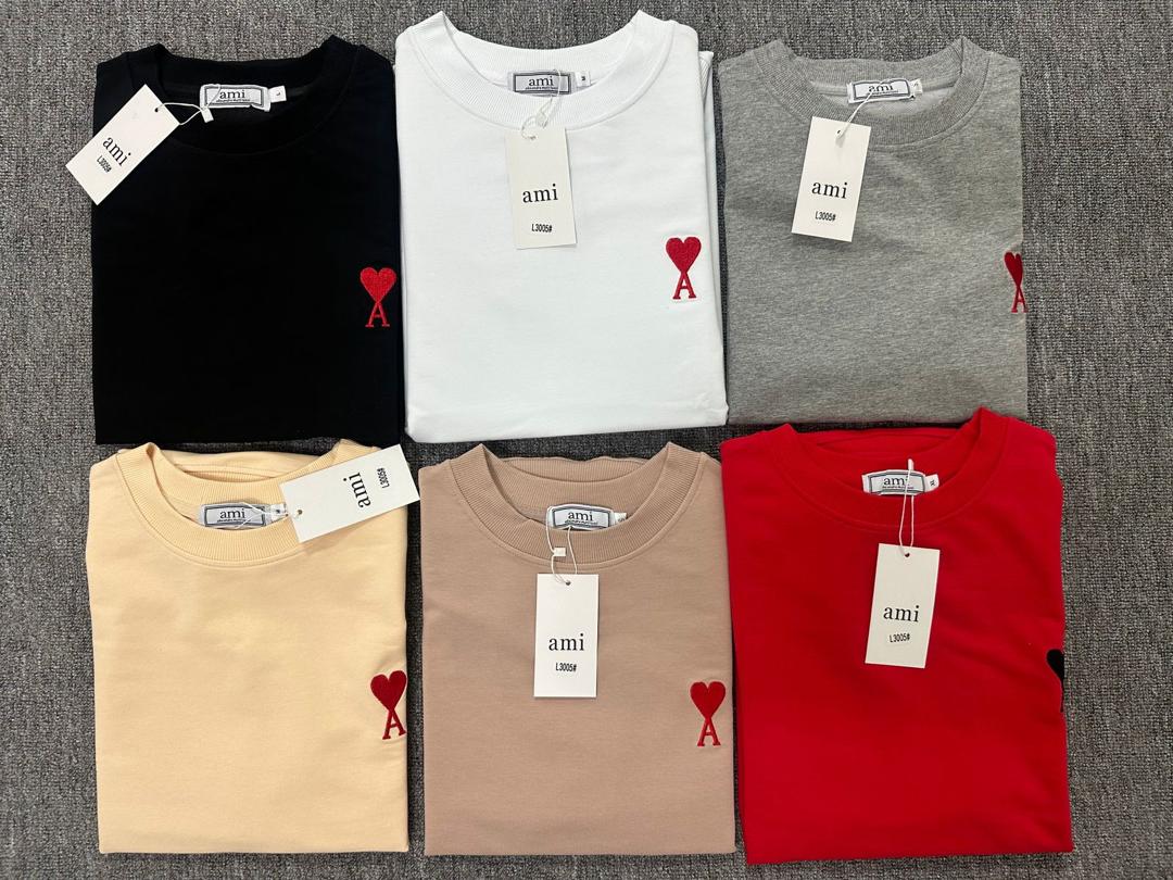 SWEATSHIRT "AMI PARIS" HEART LOGO MULTI-COLOR PACK