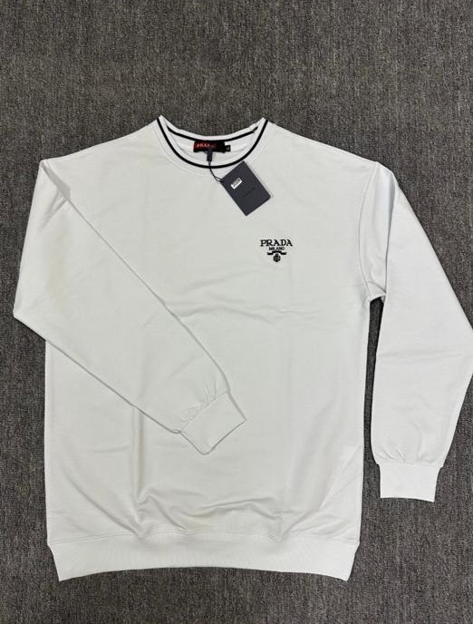 SWEATSHIRT "PRADA MILANO" CONTRAST RIBBING MULTI-COLOR PACK