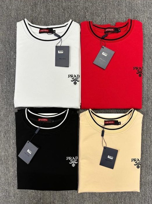SWEATSHIRT "PRADA MILANO" CONTRAST RIBBING MULTI-COLOR PACK
