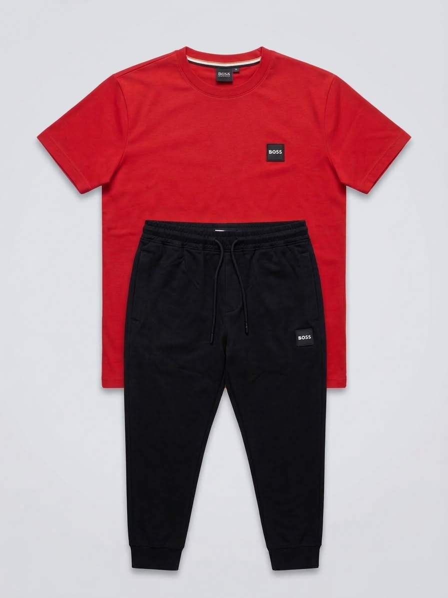 TRACKSUIT "BOSS" SHORT-SLEEVE T-SHIRT & JOGGER CASUAL SET