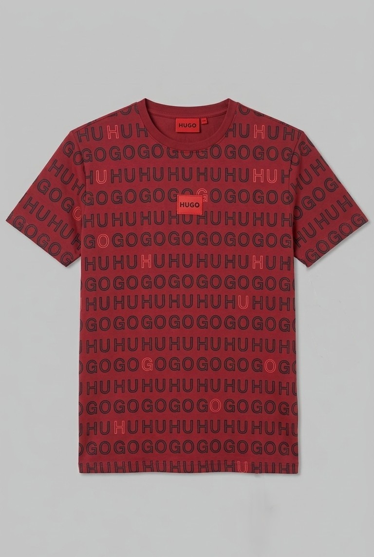T-SHIRT "HUGO" ALL-OVER LETTERING MONOGRAM MULTI-COLOR PACK