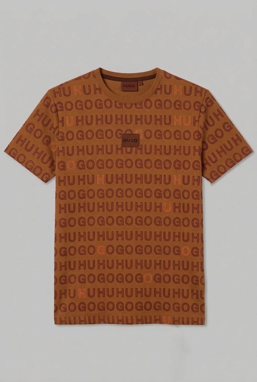T-SHIRT "HUGO" ALL-OVER LETTERING MONOGRAM MULTI-COLOR PACK