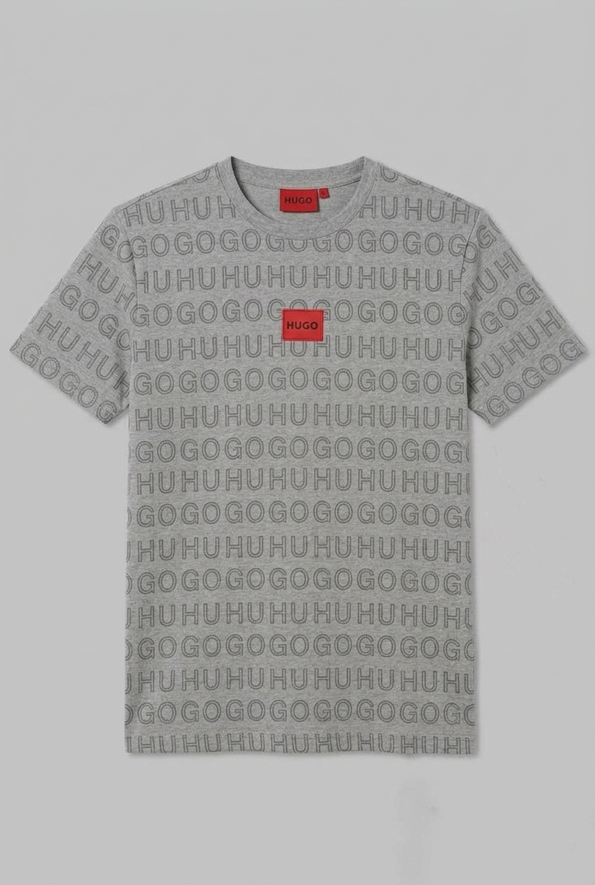 T-SHIRT "HUGO" ALL-OVER LETTERING MONOGRAM MULTI-COLOR PACK
