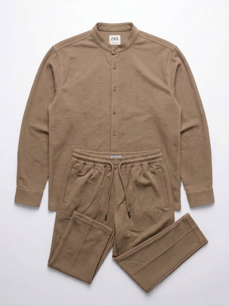 CONJUNTO CHÁNDAL TEXTURIZADO "ZARA" TWO-PIECE COLLAR MAO PACK