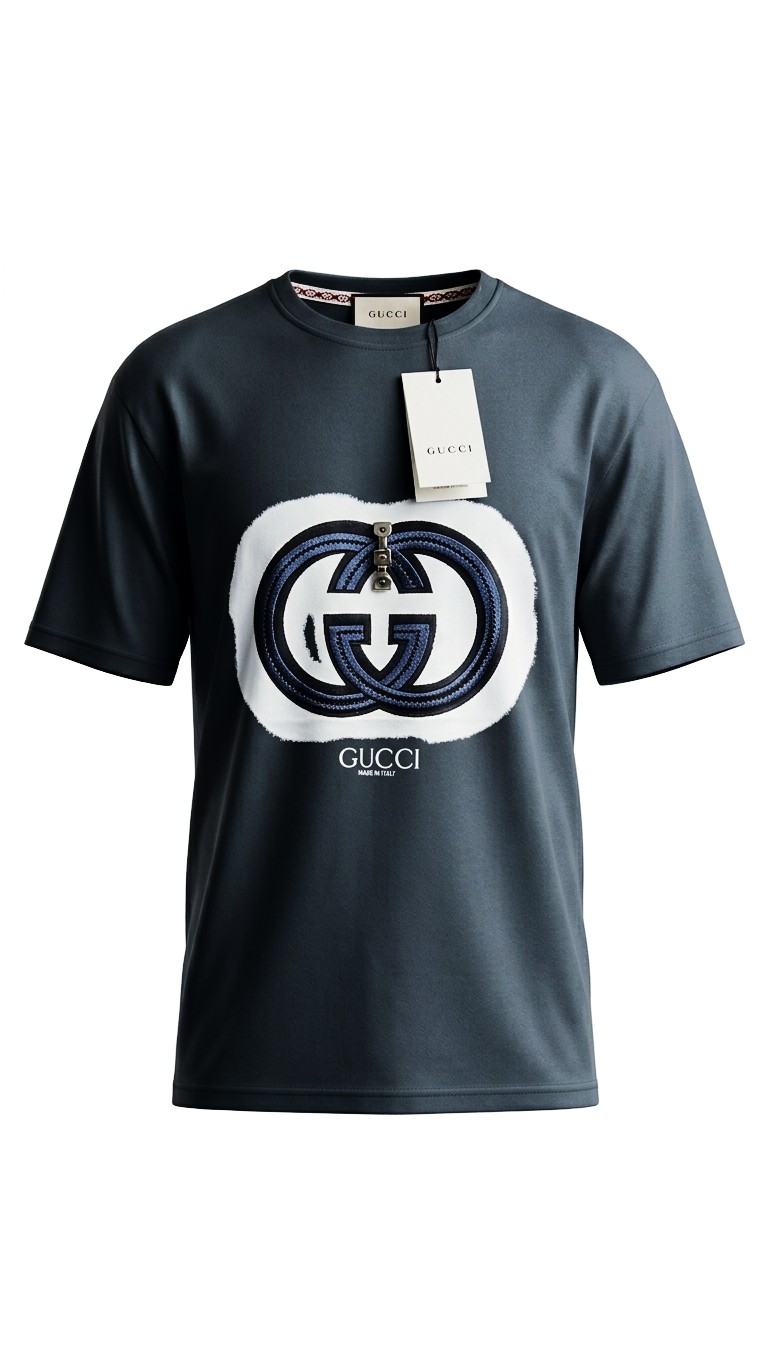 PLAYERA / REMERA "GUCCI INTERLOCKING G PATCH" TWO-COLOR PACK