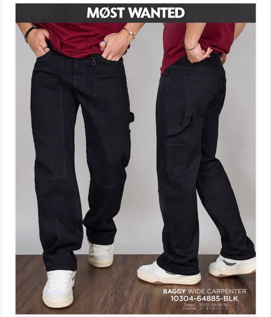 PANTALÓN "MØST WANTED BAGGY WIDE CARPENTER" BLACK EDITION