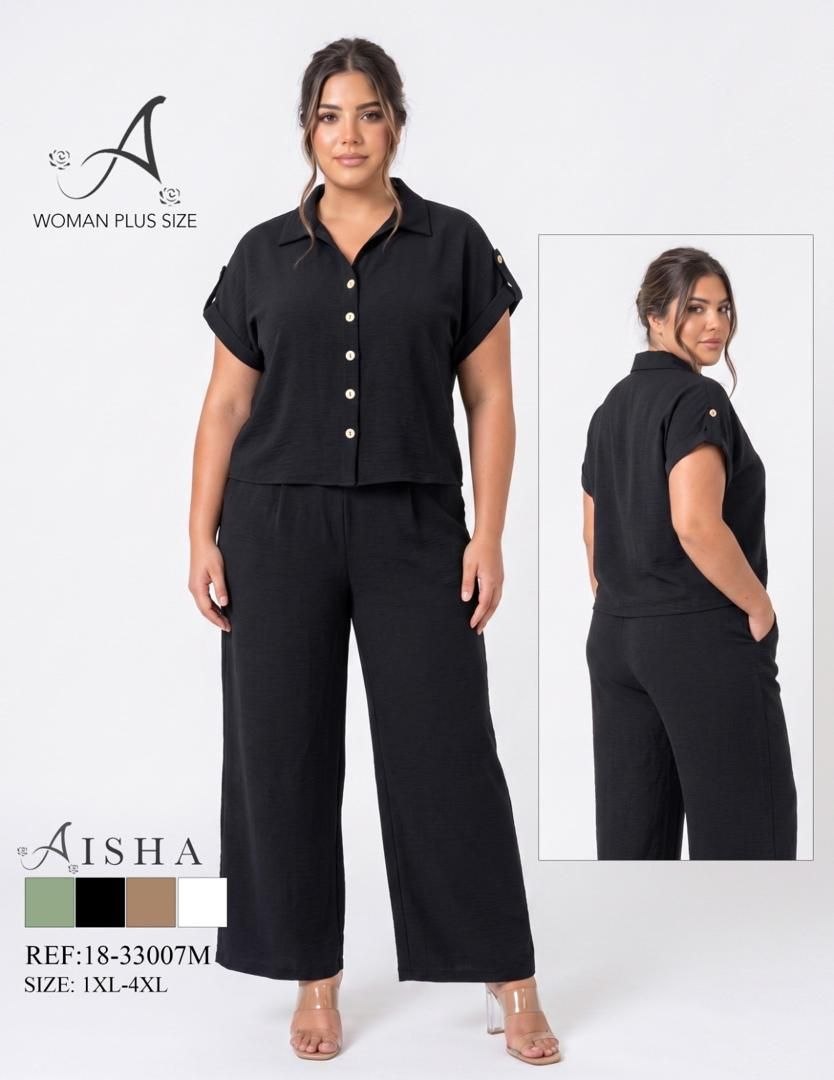 CONJUNTO "AISHA WOMAN PLUS SIZE TWO-PIECE UTILITY SET" MULTI-COLOR PACK