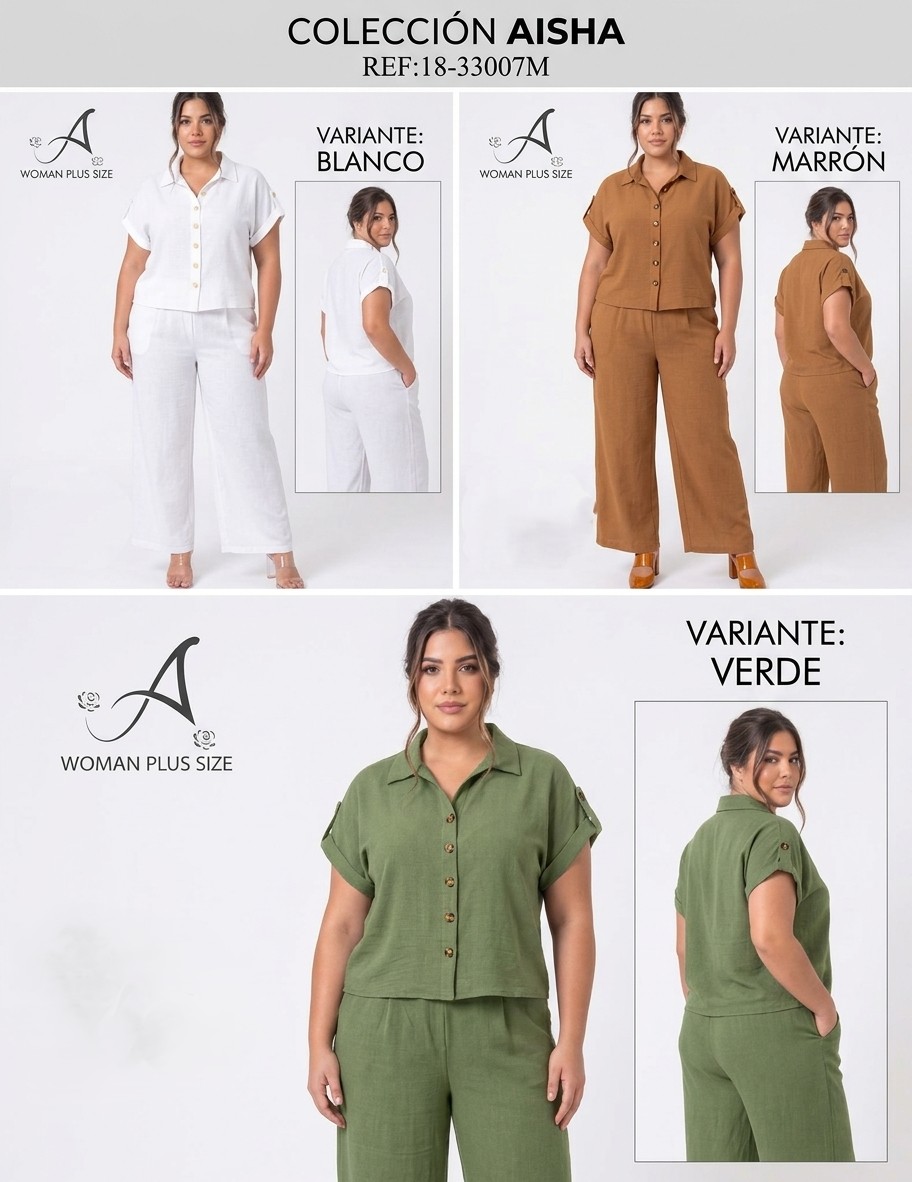 CONJUNTO "AISHA WOMAN PLUS SIZE TWO-PIECE UTILITY SET" MULTI-COLOR PACK