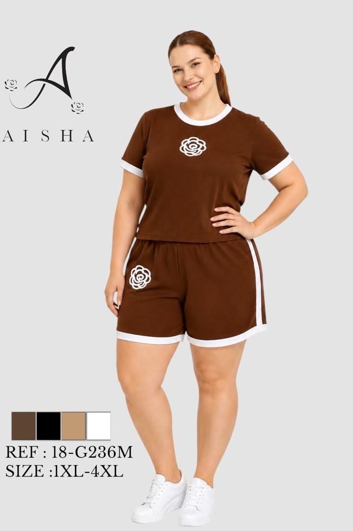 CONJUNTO DEPORTIVO "AISHA PLUS SIZE ROSE RINGER SET" MULTI-COLOR PACK