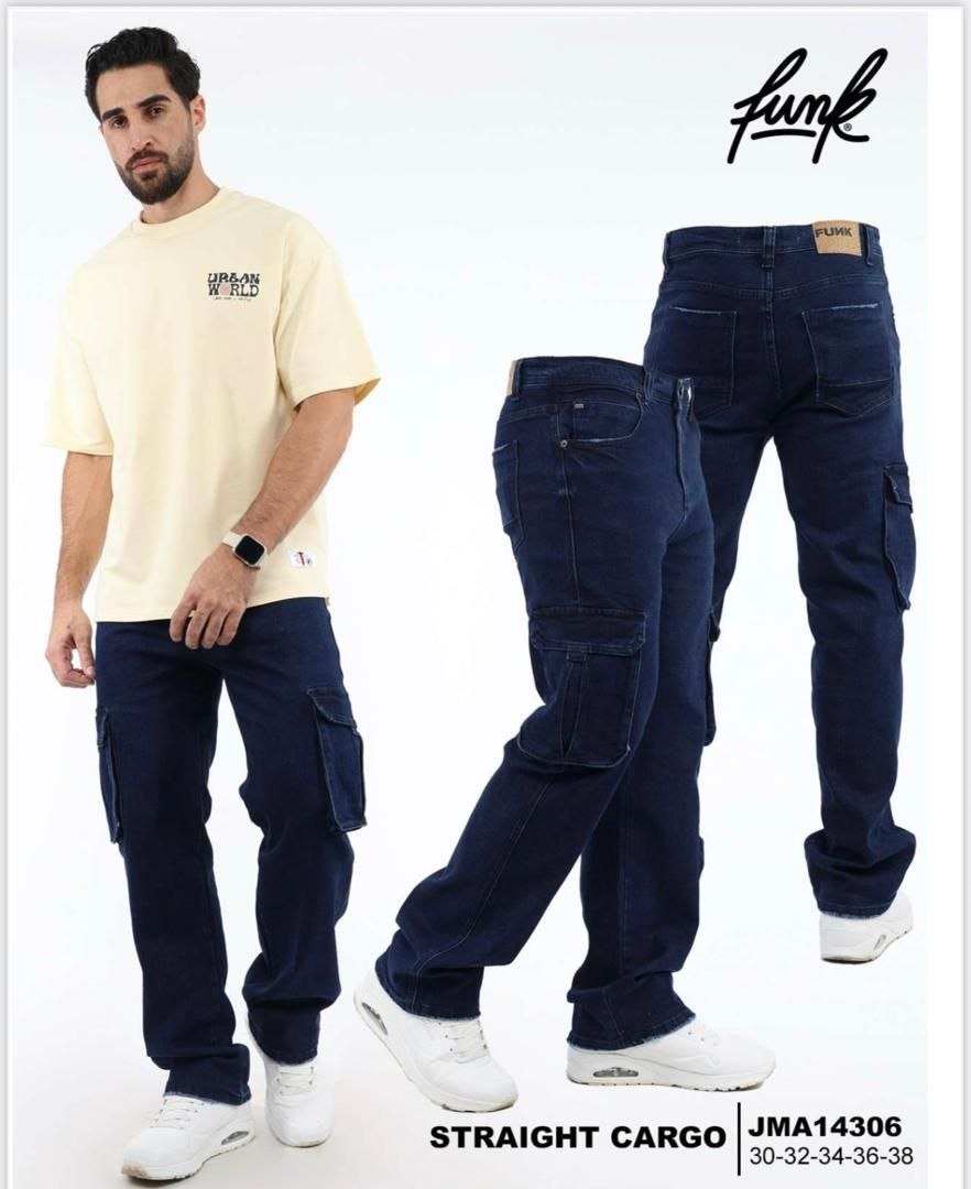 PANTALÓN JEAN STRAIGHT CARGO "FUNK" MULTI-BOLSILLOS