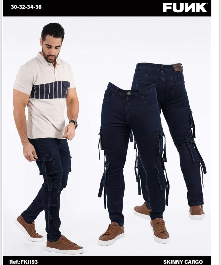 JEAN SKINNY CARGO "FUNK CYBER-STRAPS"