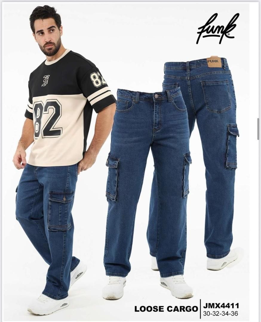 PANTALÓN JEAN LOOSE CARGO "FUNK BLUE HORIZON"