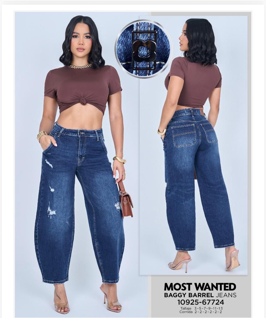 JEAN WIDE LEG "DARK MIDNIGHT" BAGGY BARREL