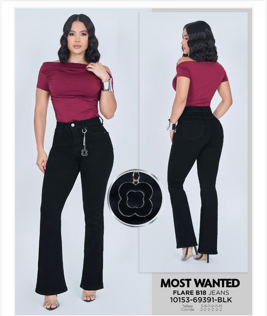 JEAN FLARE "BLACK NIGHT" HIGH WAIST