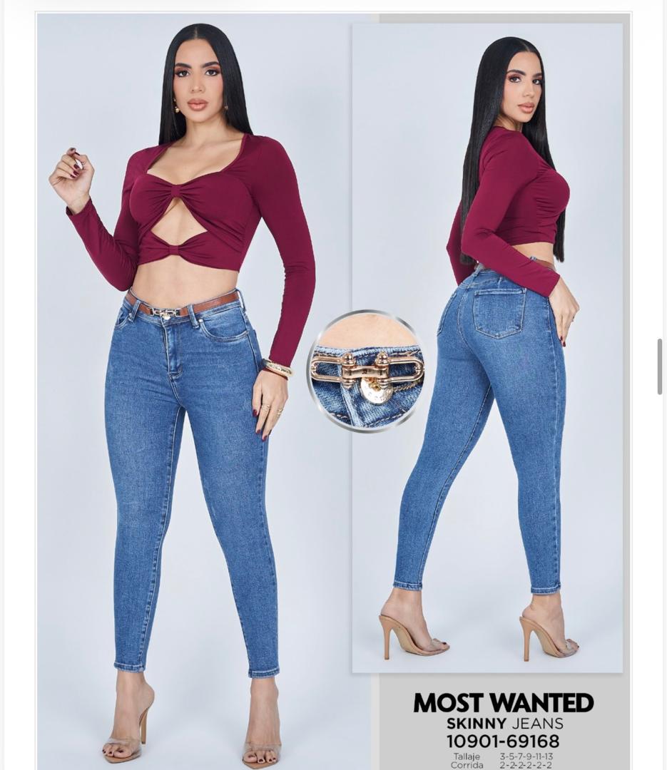 JEAN SKINNY "GOLDEN LINK" HIGH WAIST