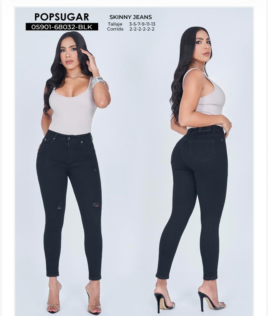 JEAN SKINNY "SHADOW DISTRESSED" HIGH WAIST