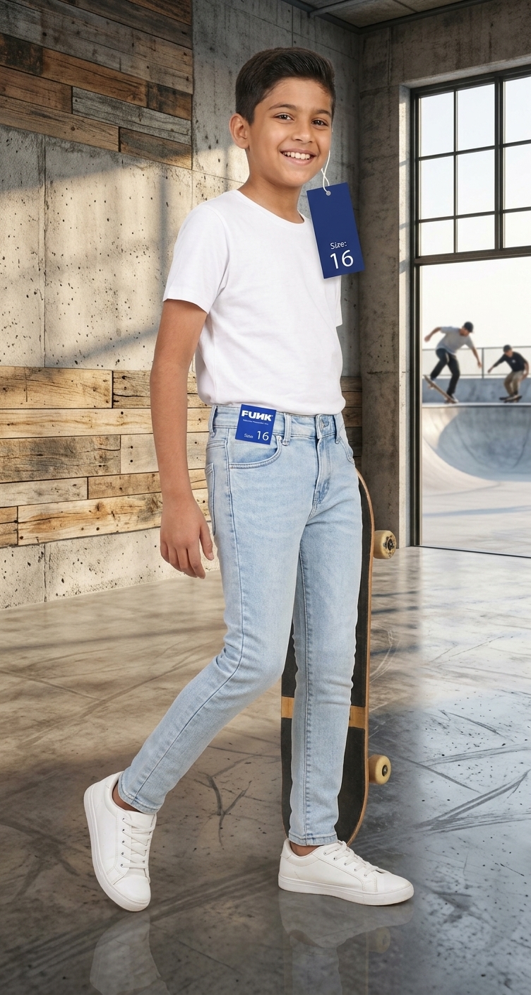 JEAN SLIM FIT "SKATER ICE" JUNIOR
