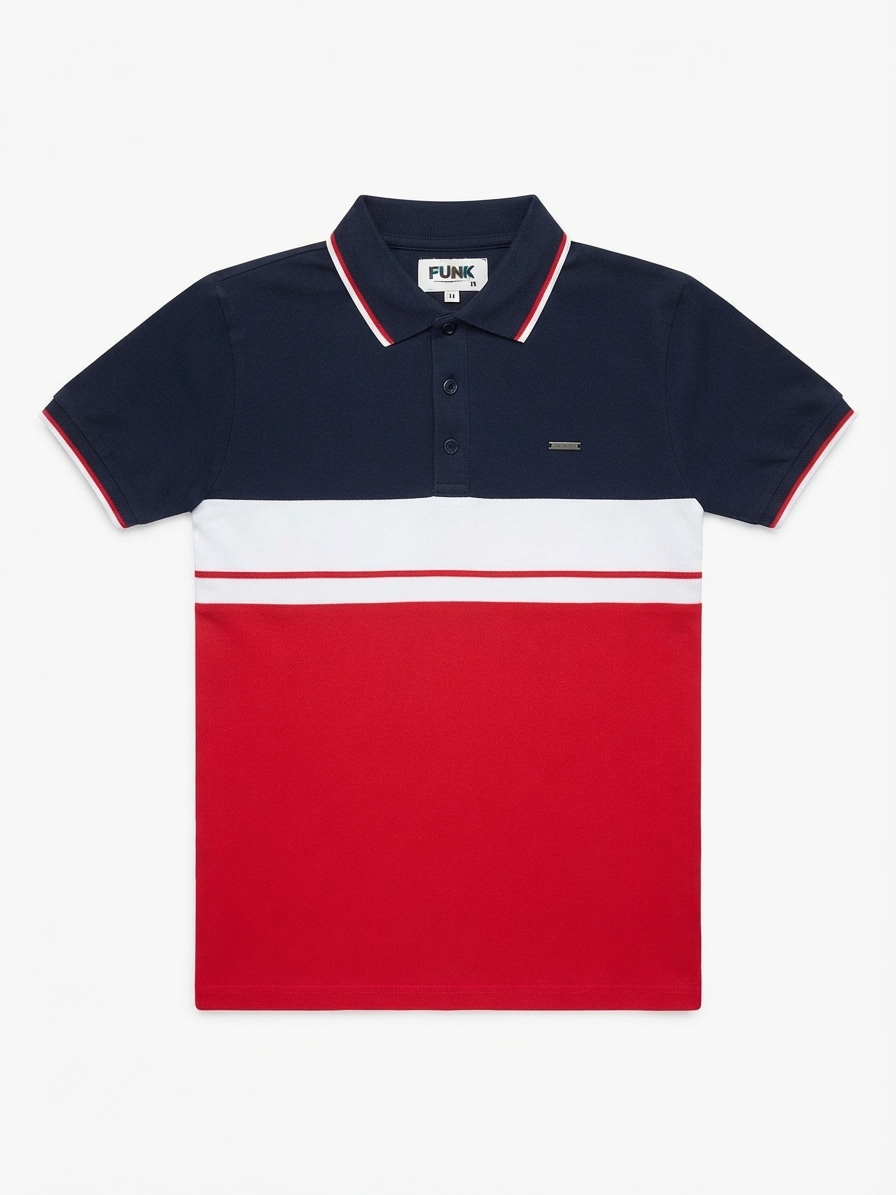 CHEMISE POLO "TRICOLOR BLOCK" JUNIOR