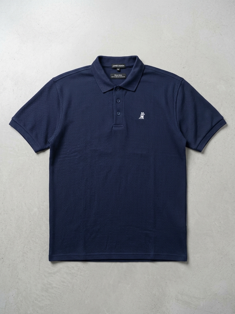 CHEMISE / SHIRT POLO "WAFFLE KNIT DOG EMBROIDERY" JAMESBARK