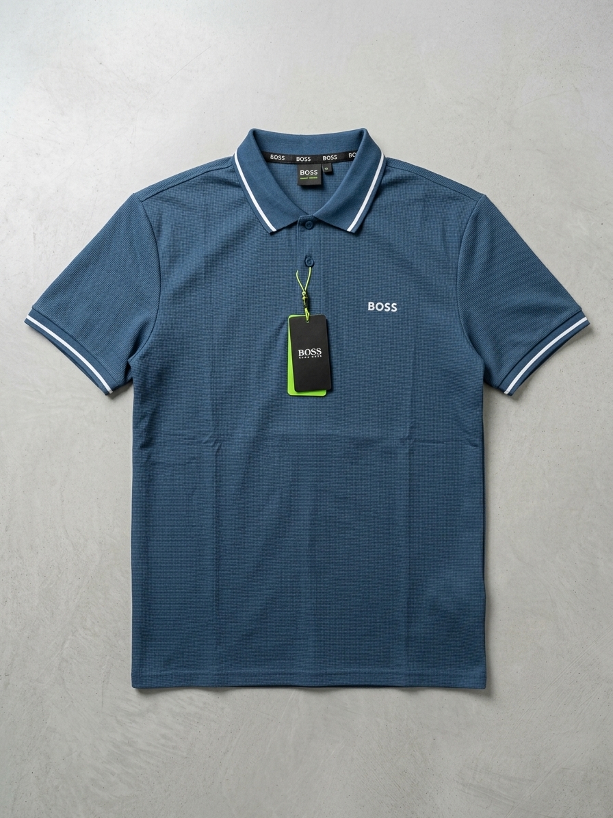 CHEMISE / SHIRT BOSS "TEXTURED PIQUÉ TIPPED COLLAR"